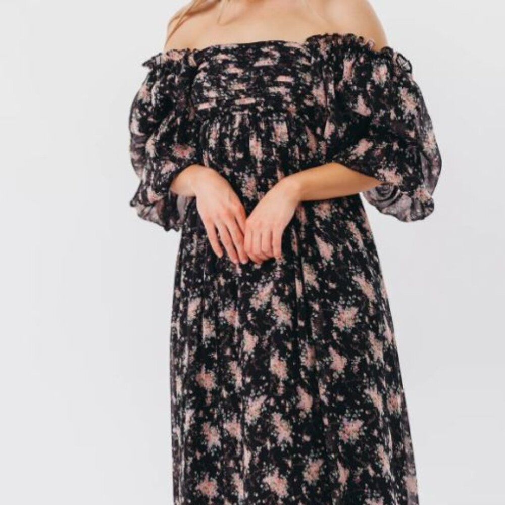 Worth Collective- Melody Maxi Dress in Black - Bump Friendly